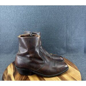 Double-H Boots Men’s Sz 11D #1874 USA Side Zip Up Western Vintage Retro Work